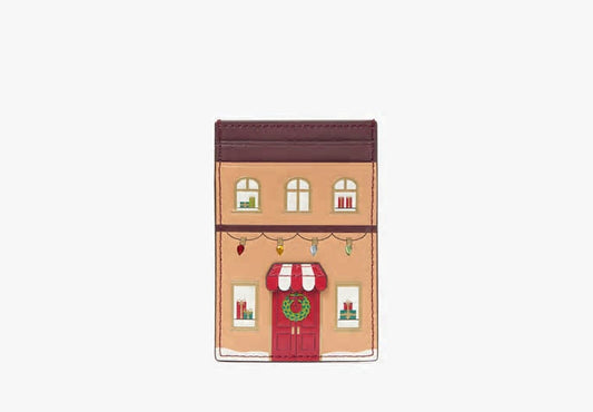 ORIG & IMPORTED Kate Spade KS Oh What Fun Gingerbread House Small Slim Cardholder