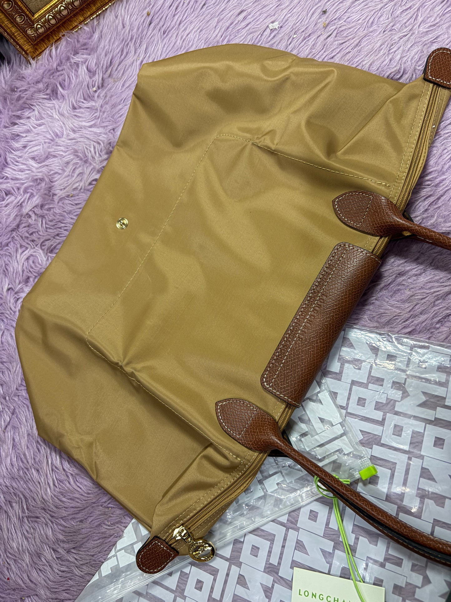 ORIG & IMPORTED Longchamp Le Pliage Original Medium & Large Tote bag BLACK/BROWN/BEIGE