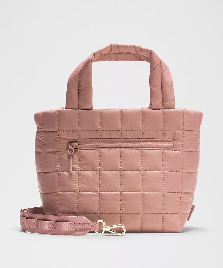 AUTHENTIC/ORIGINAL Lululemon Quilted Grid Small Tote Bag 5L - Spiced Chai/Gold