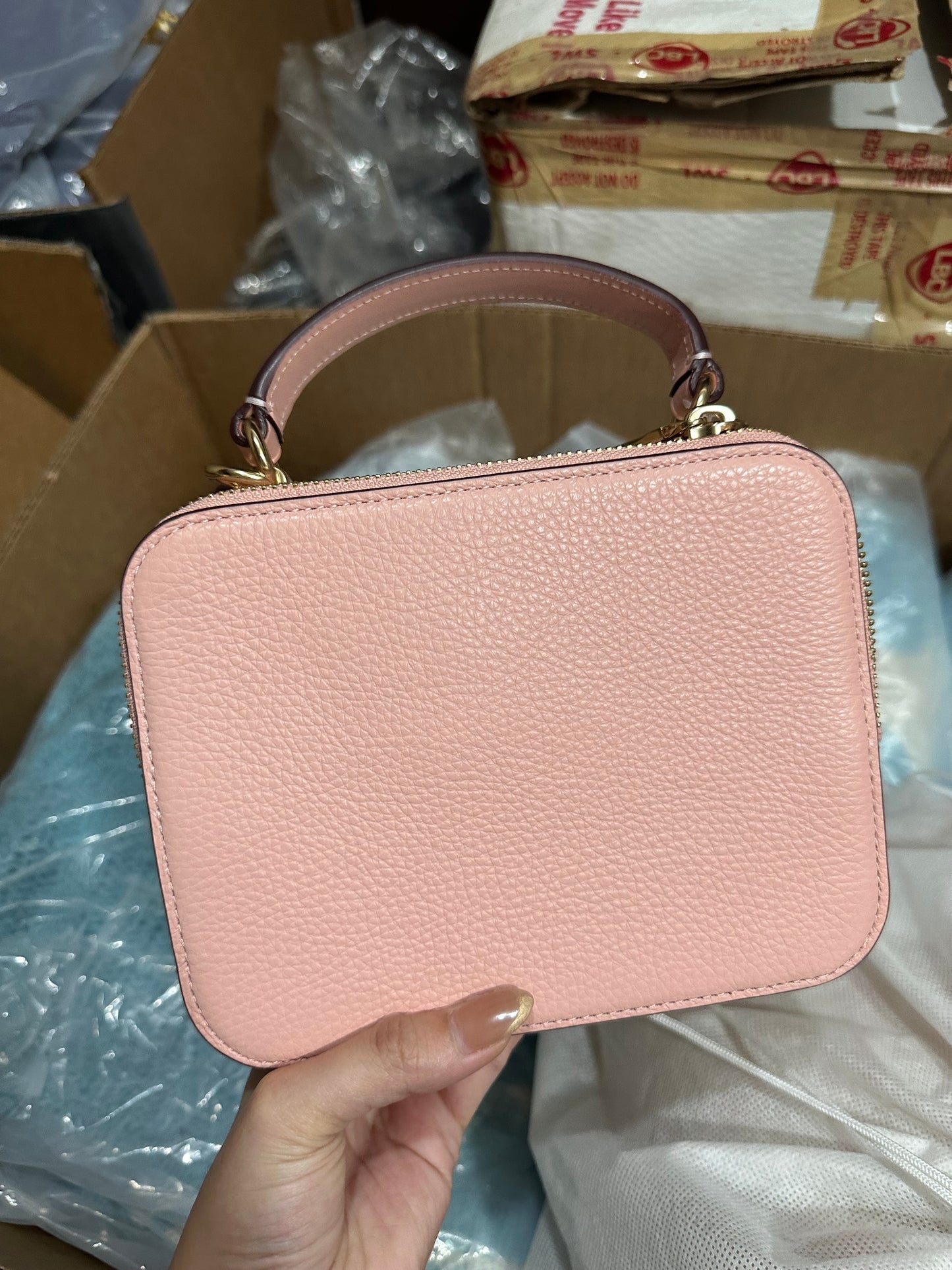 AUTHENTIC/ORIGINAL COACH X Tom Wesselmann Box Crossbody Small Bag Pink