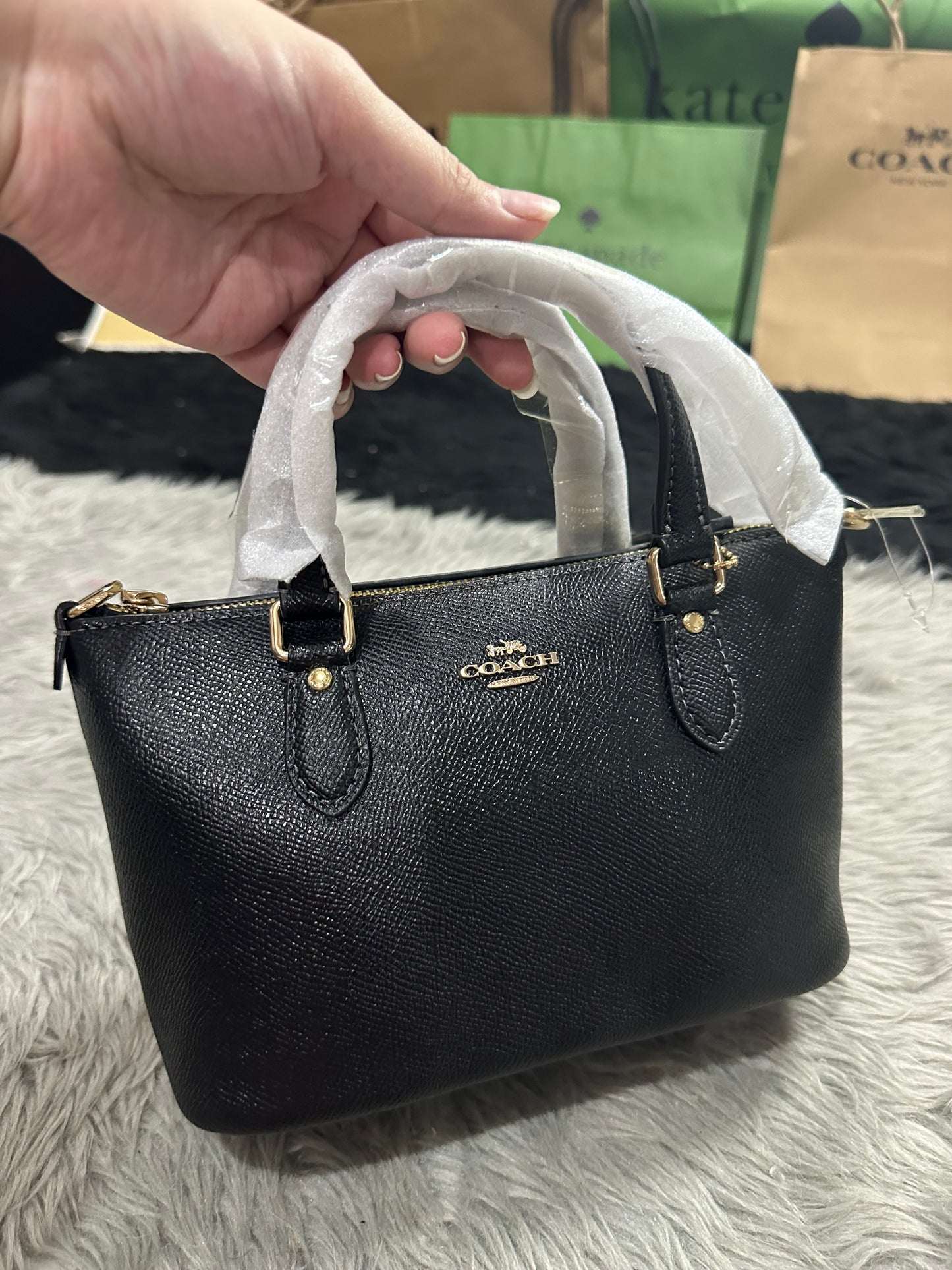 AUTHENTIC/ORIGINAL COACH Mini Gallery Crossbody Bag in BLACK