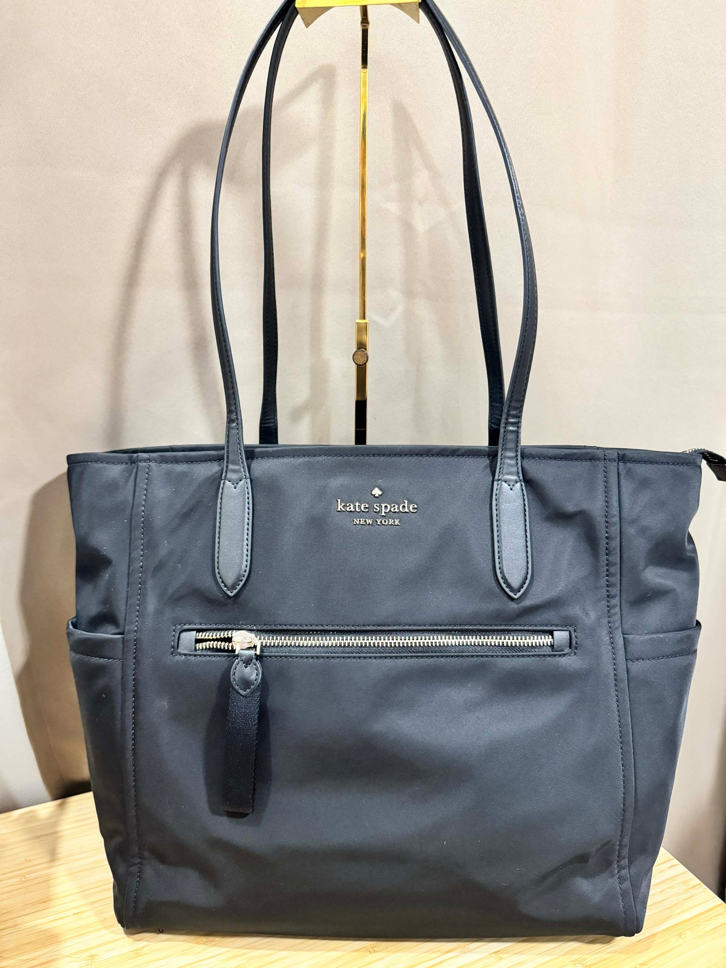 ORIG & IMPORTED Preloved KS Chelsea Large Tote Black Nylon Bag
