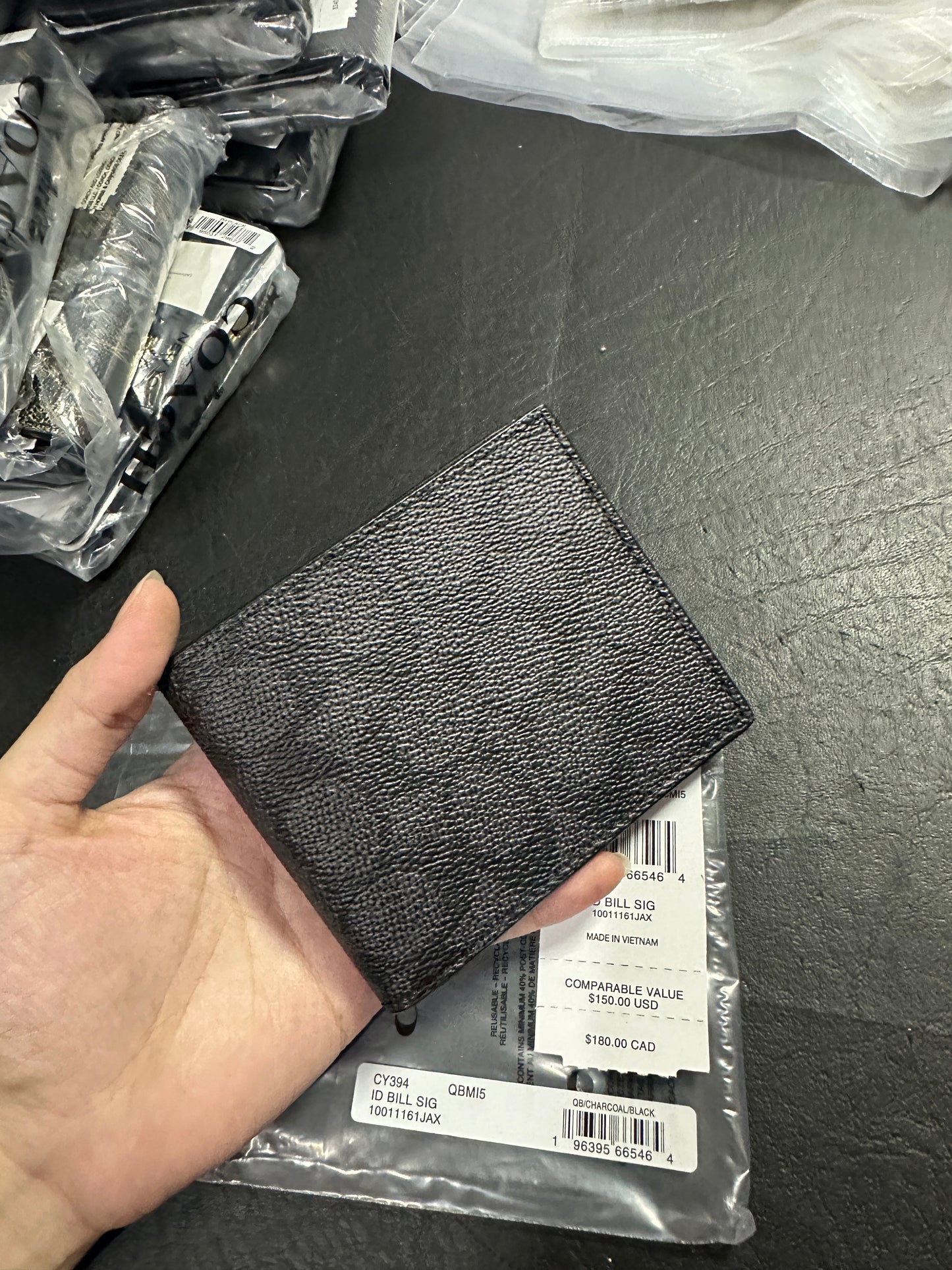 ORIG & IMPORTED CCH Id Billfold Wallet In Signature Canvas for Men NO INSERT