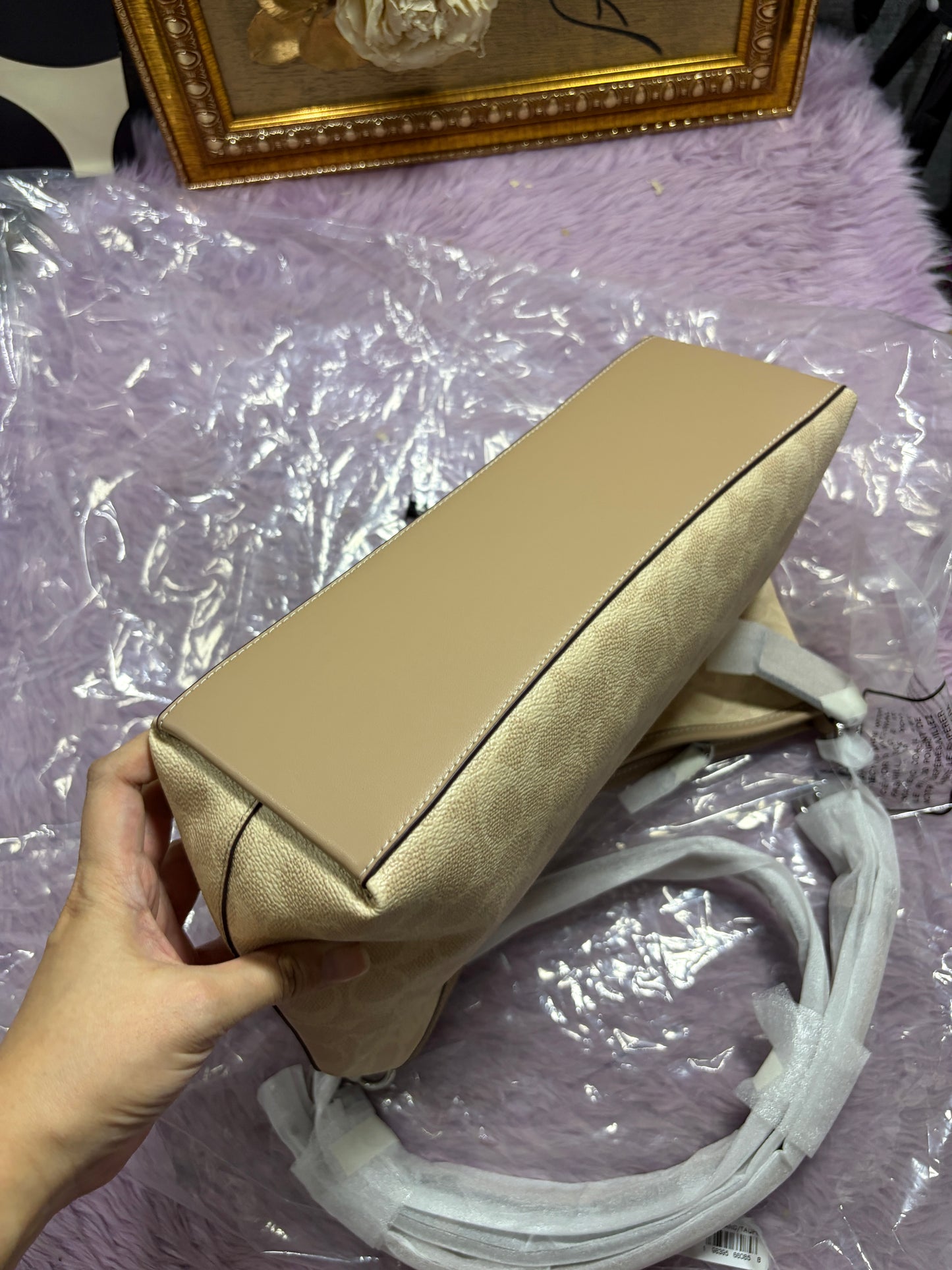 ORIG & IMPORTED CCH Laurel Shoulder Bag In Signature Canvas Sand/Taupe