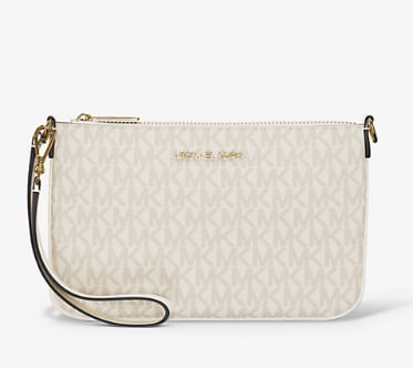 AUTHENTIC/ORIGINAL Michael Kors MK Jet Set Small Signature Logo Convertible Wristlet