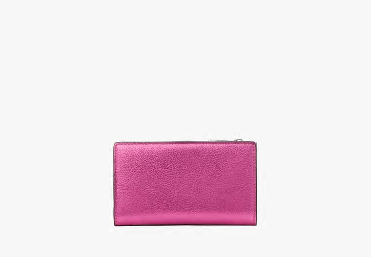 ORIG & IMPORTED Kate Spade KS Morgan Bow Metallic Small Slim Bifold Wallet