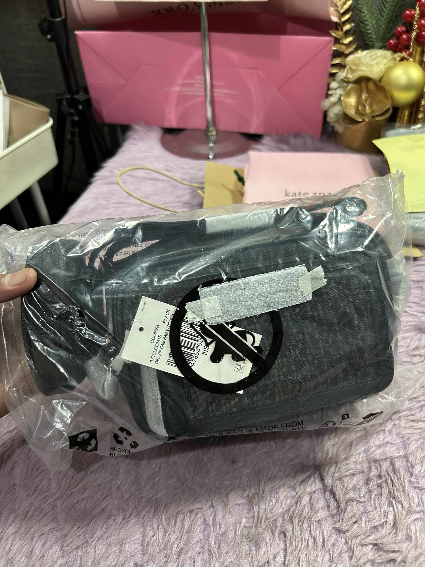 ORIG & IMPORTED MK Cooper Signature Logo Camera Crossbody Bag With Pouch