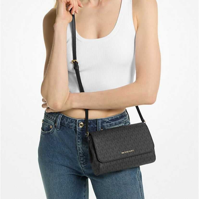 AUTHENTIC/ORIGINAL MICHAEL KORS MK Medium Logo Convertible Crossbody Bag