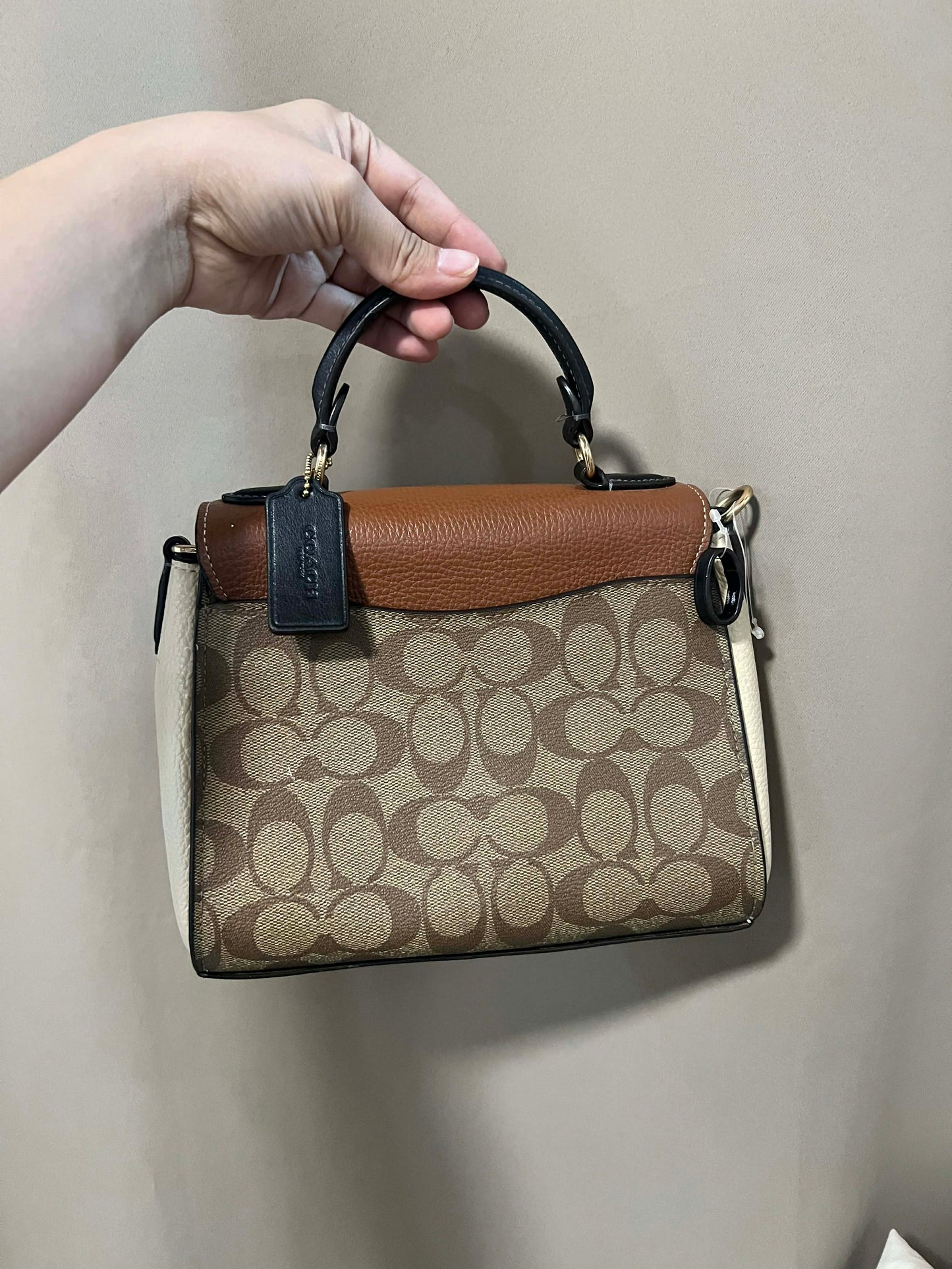 ORIG Preloved CCH Morgan Top Handle Satchel Brown Bag