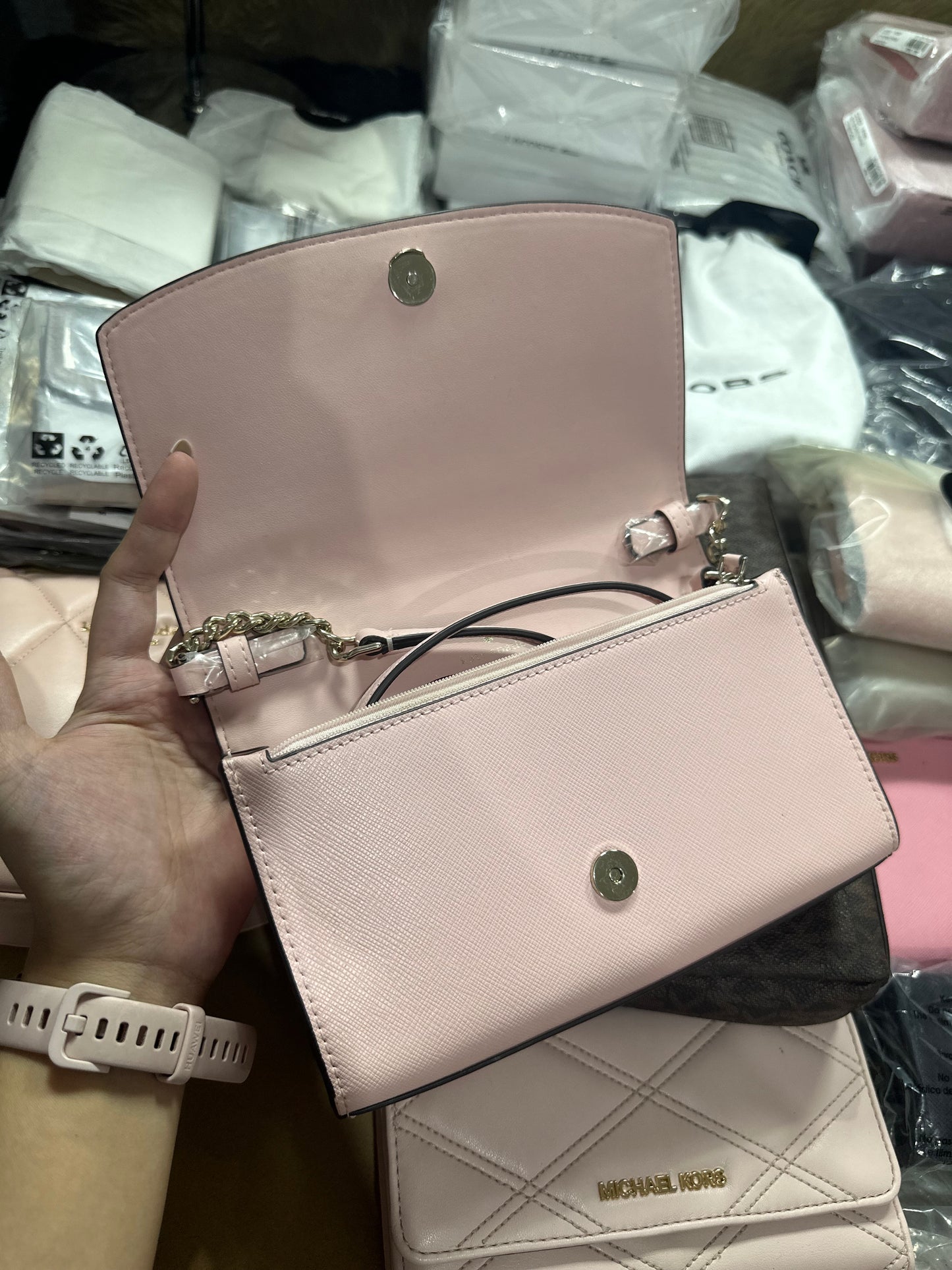 AUTHENTIC/ORIGINAL Preloved KateSpade KS Staci Small Flap Crossbody Phone Bag Pink