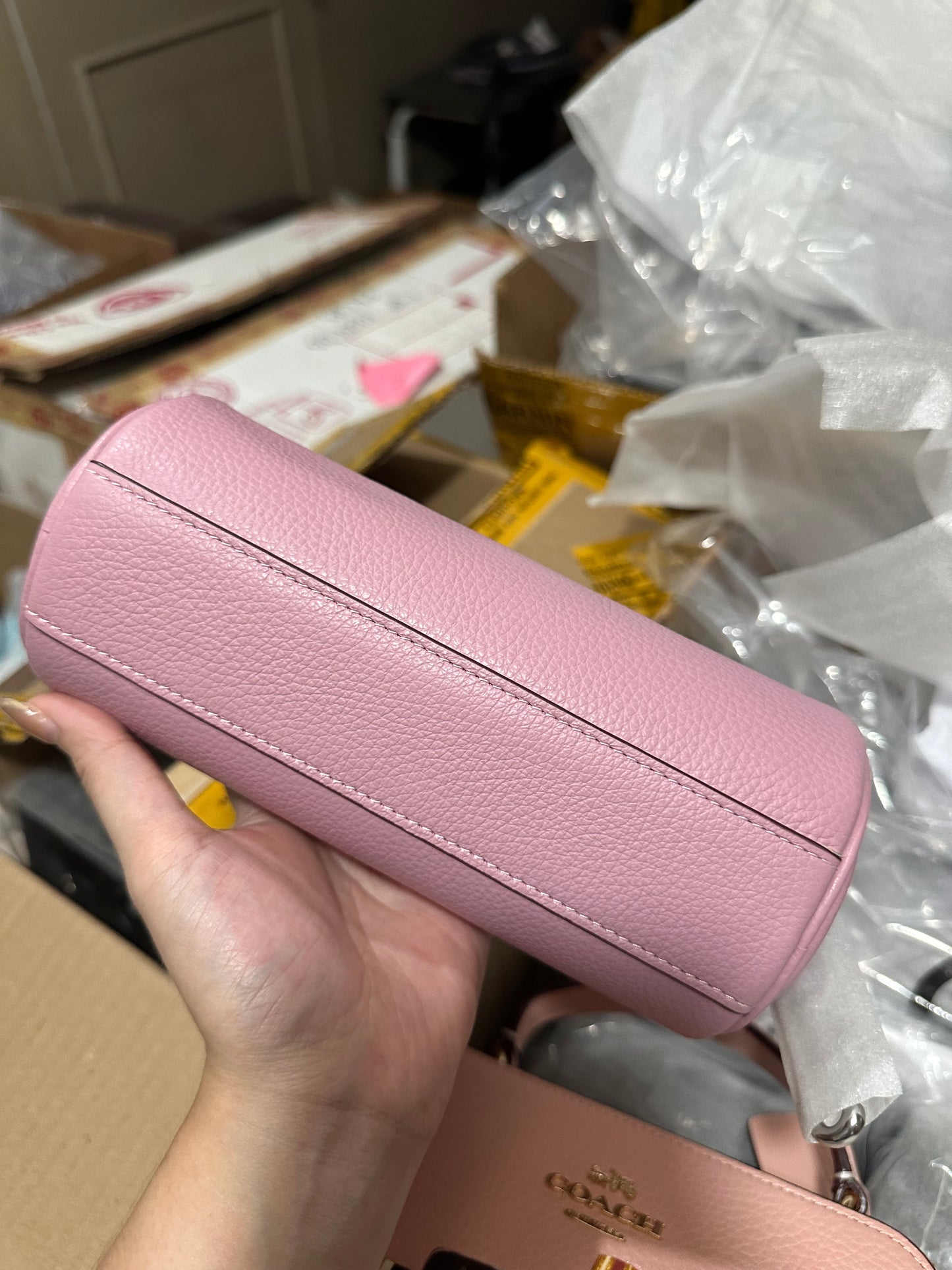 AUTHENTIC/ORIGINAL COACH Nolita Barrel Small Bag Pink Wristlet