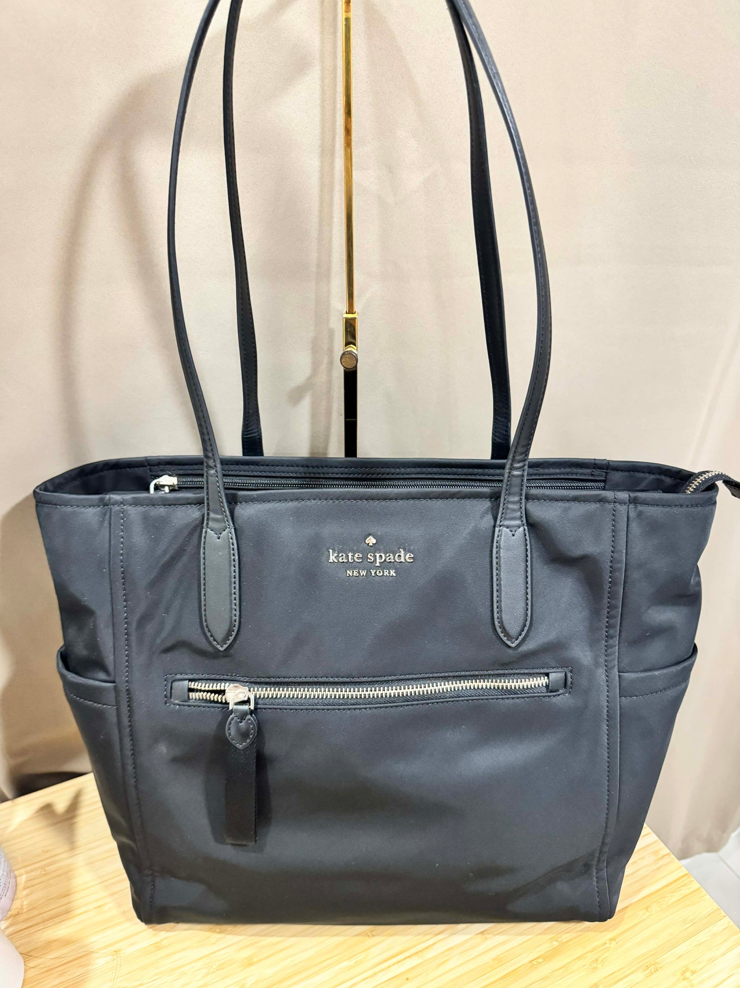 ORIG & IMPORTED Preloved KS Chelsea Large Tote Black Nylon Bag