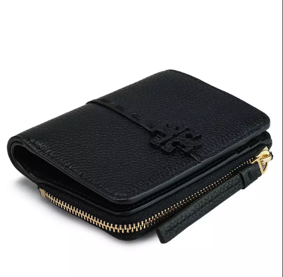 AUTHENTIC/ORIGINAL Tory Burch McGraw Bifold Wallet Black