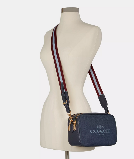 AUTHENTIC/ORIGINAL Preloved Coach Jes Denim Blue Crossbody Bag