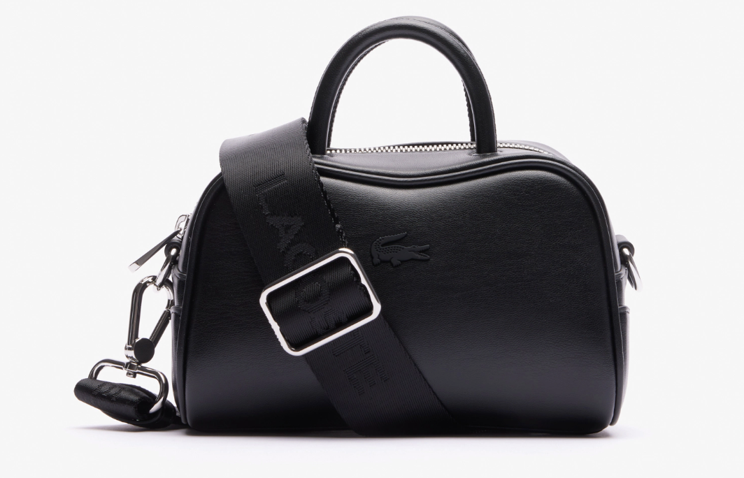 AUTHENTIC/ORIGINAL Lacoste Mini Lora Leather Doctor's Duffle Bag Black
