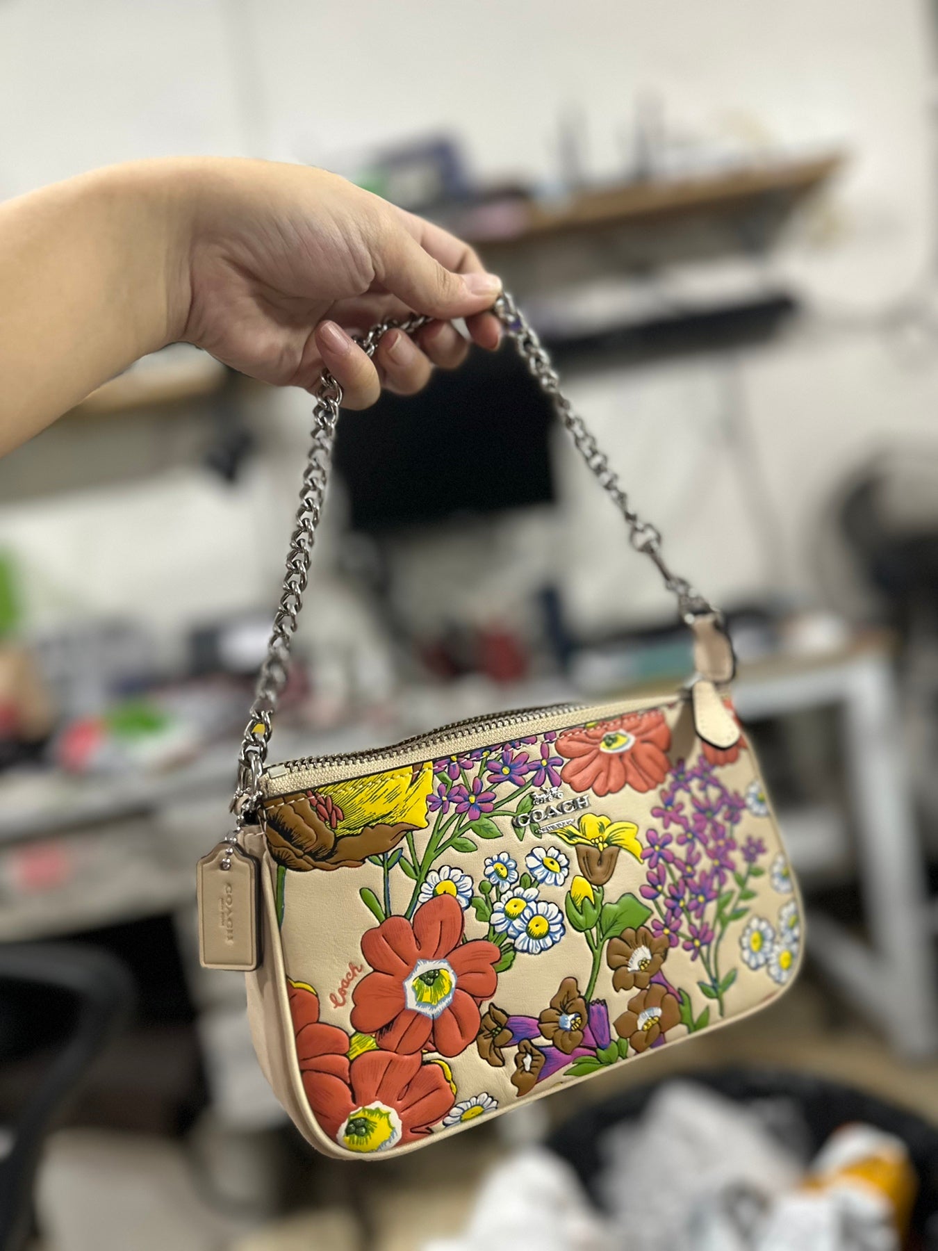 Authentic Coach floral crossbody selling