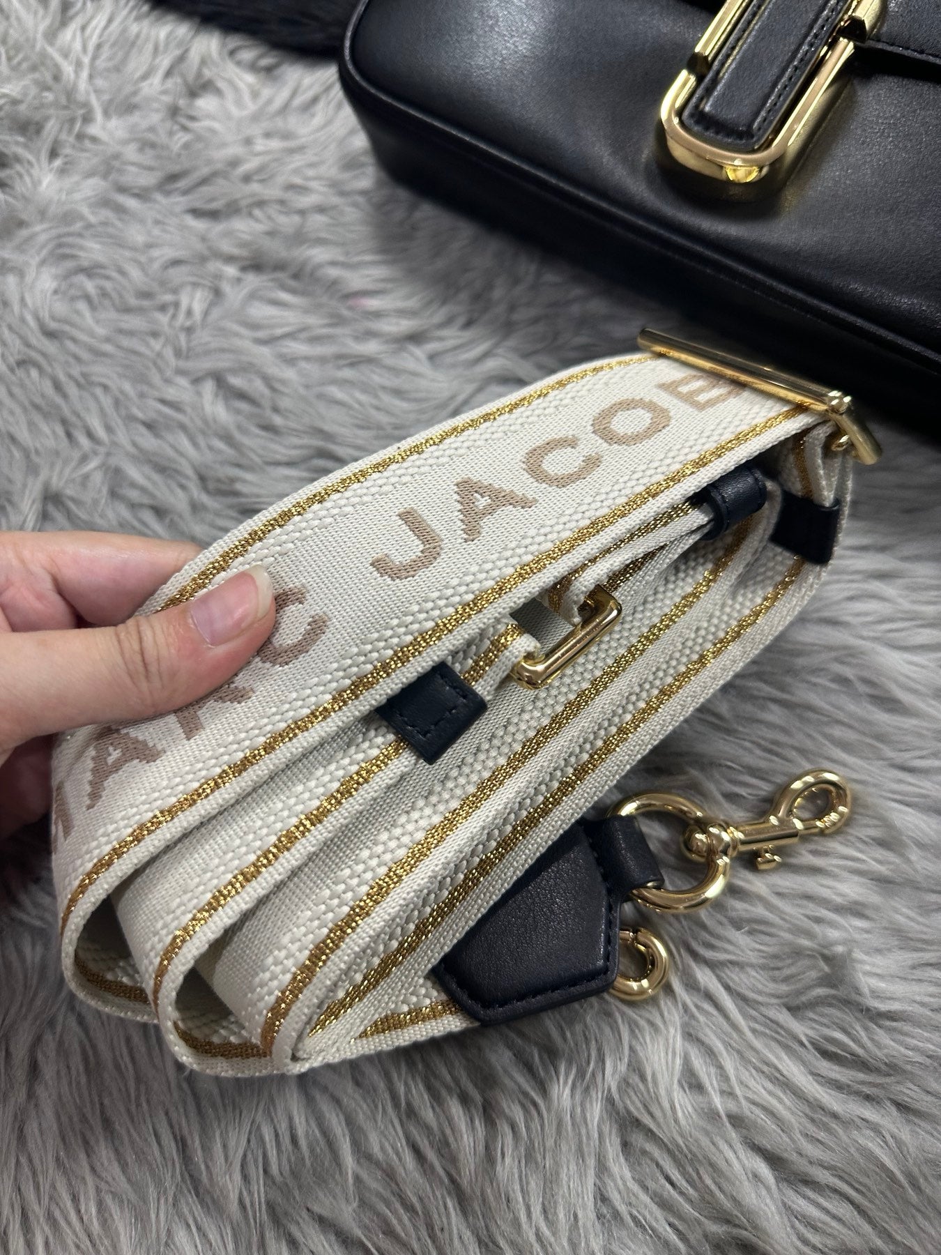 AUTHENTIC/ORIGINAL Marc Jacobs MJ The J Marc Shoulder Bag Black