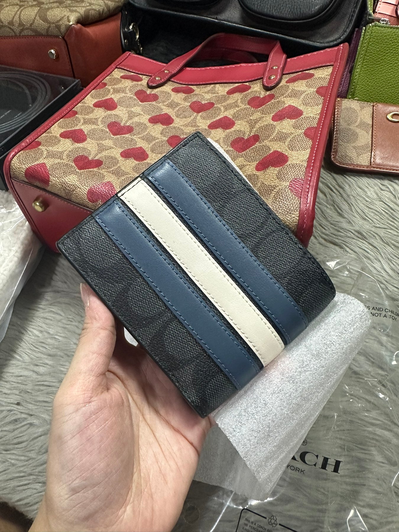 Mens Wallet Coach Wallet Boy AUTHENTIC/ORIGINAL Coach In Compact