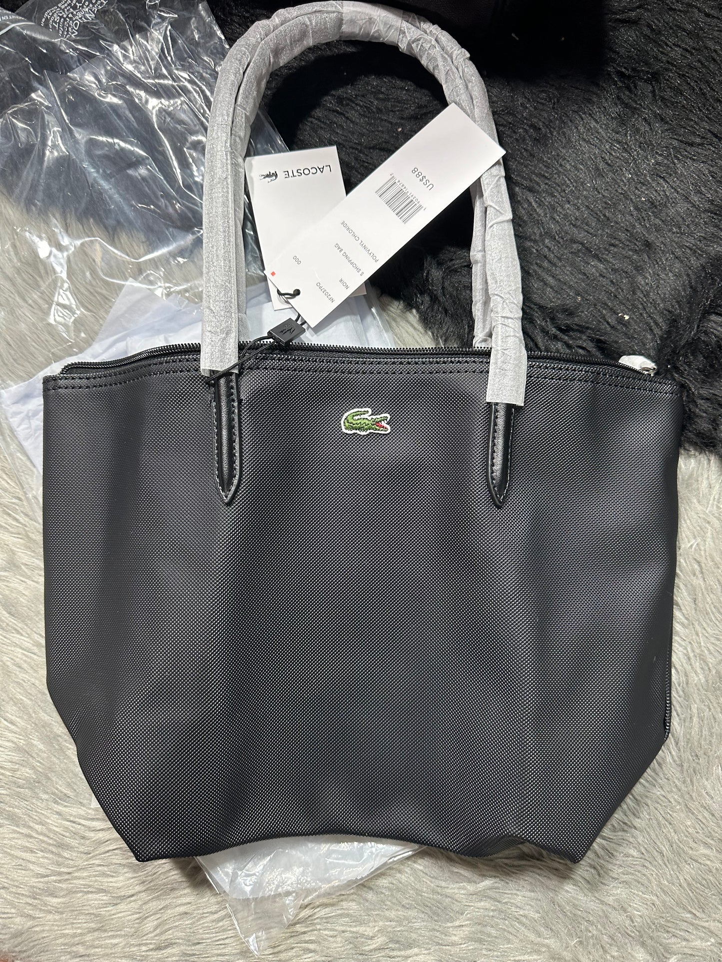 ORIG & IMPORTED Black LCT Concept Zip Tote Bag Small & Large