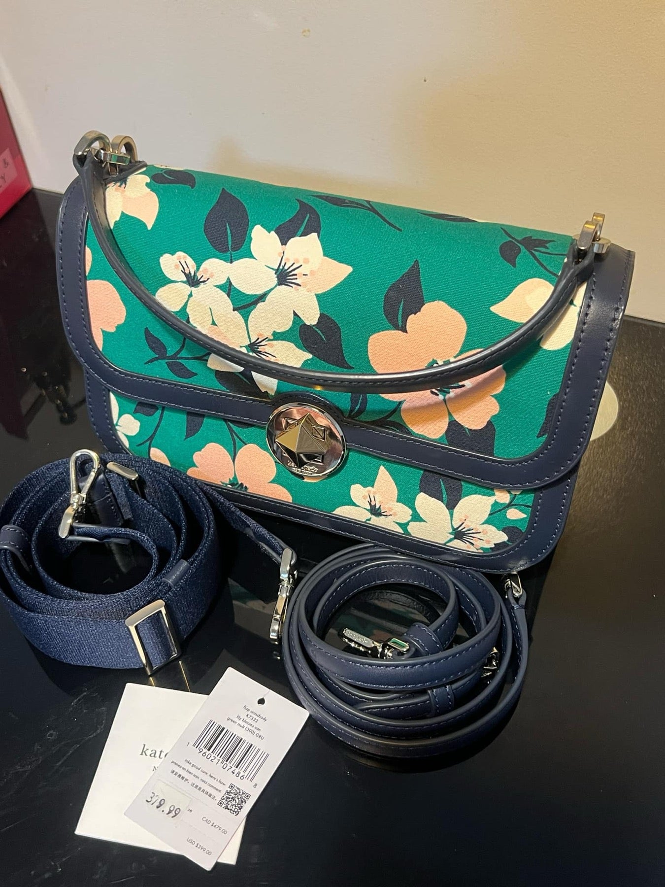 AUTHENTIC/ORIGINAL Preloved KateSpade KS Audrey Flap Crossbody Small Green Bag