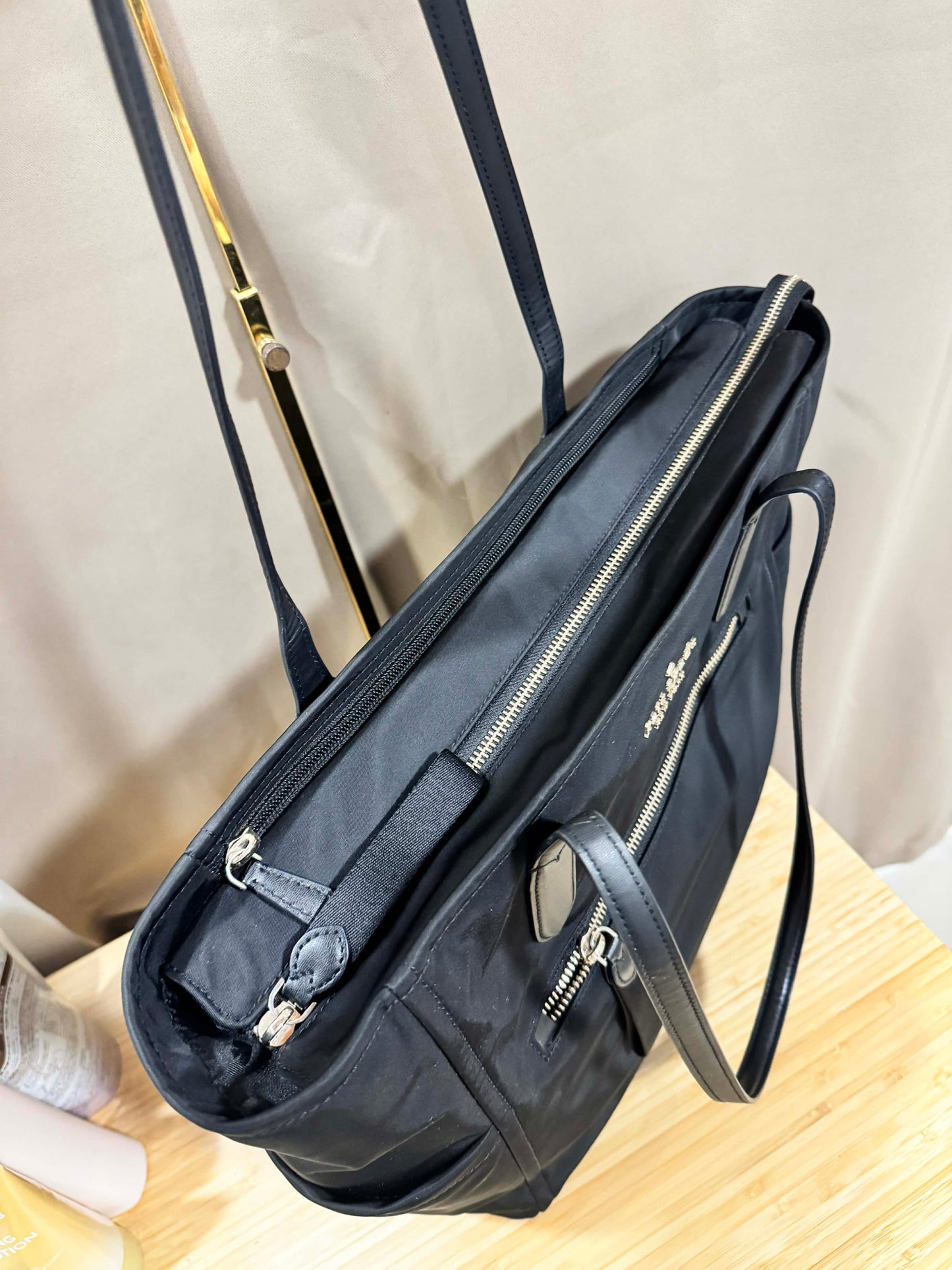 ORIG & IMPORTED Preloved KS Chelsea Large Tote Black Nylon Bag