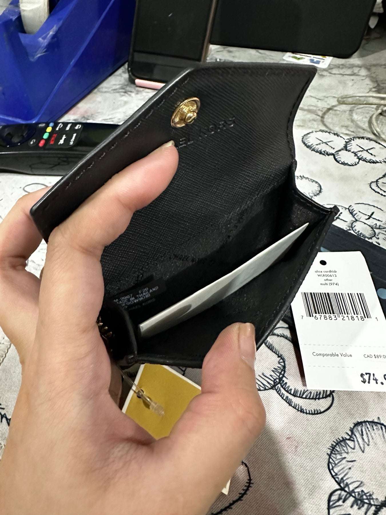 AUTHENTIC/ORIGINAL MK Kala Small Flap Key Ring Card Case Wallet Brown