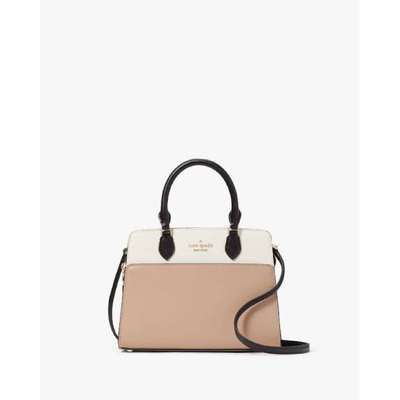 AUTHENTIC/ORIGINAL Kate Spade KS Madison Small Satchel Bag Beige