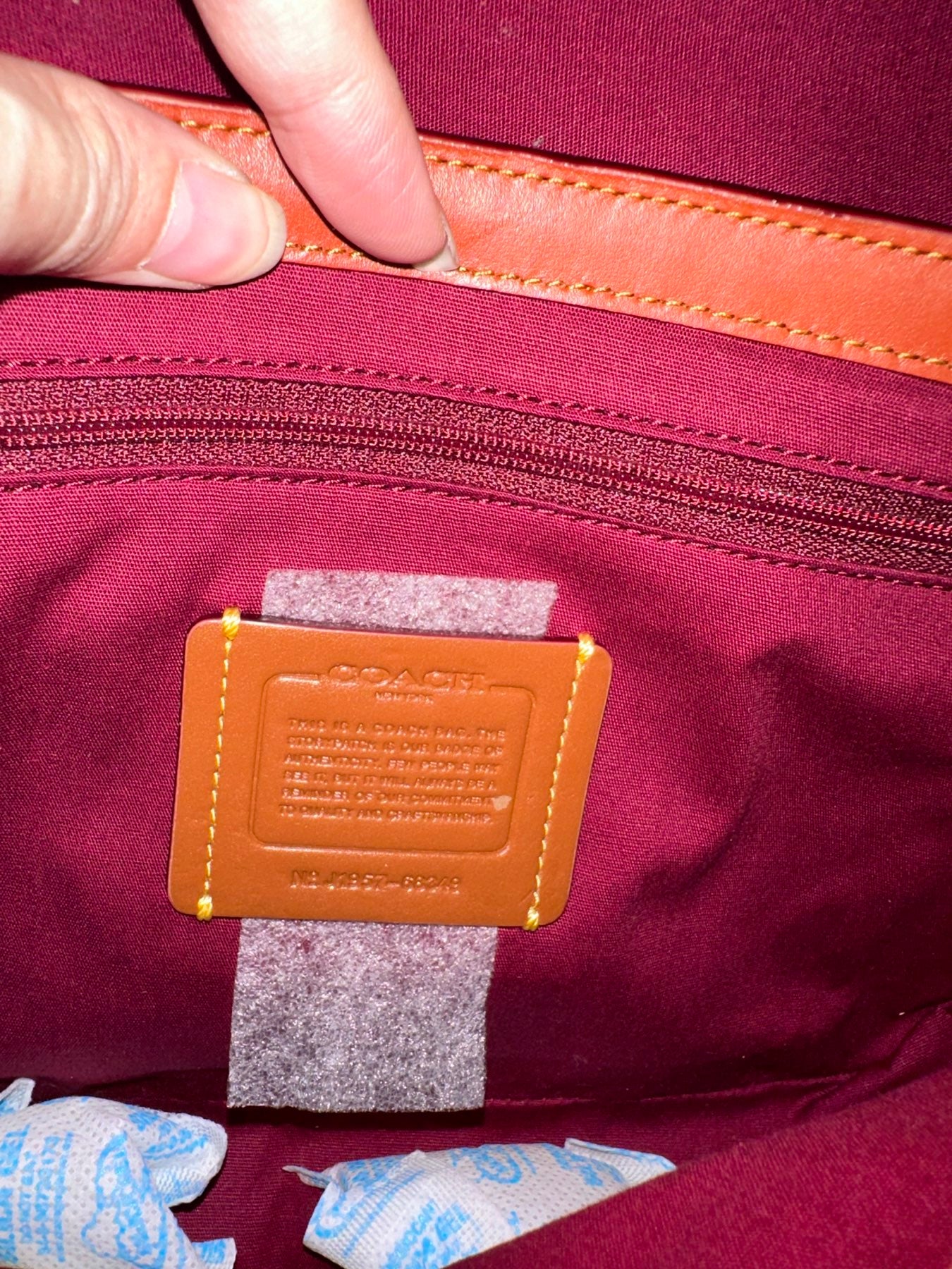 AUTHENTIC/ORIGINAL Preloved Coach Cassie Crossbody Bag with top handle In Signature Canvas Tan Rust