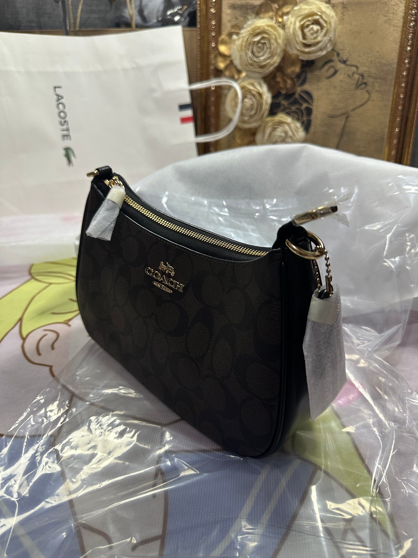 ORIG & IMPORTED CCH Teri Shoulder Signature Brown/Black Bag