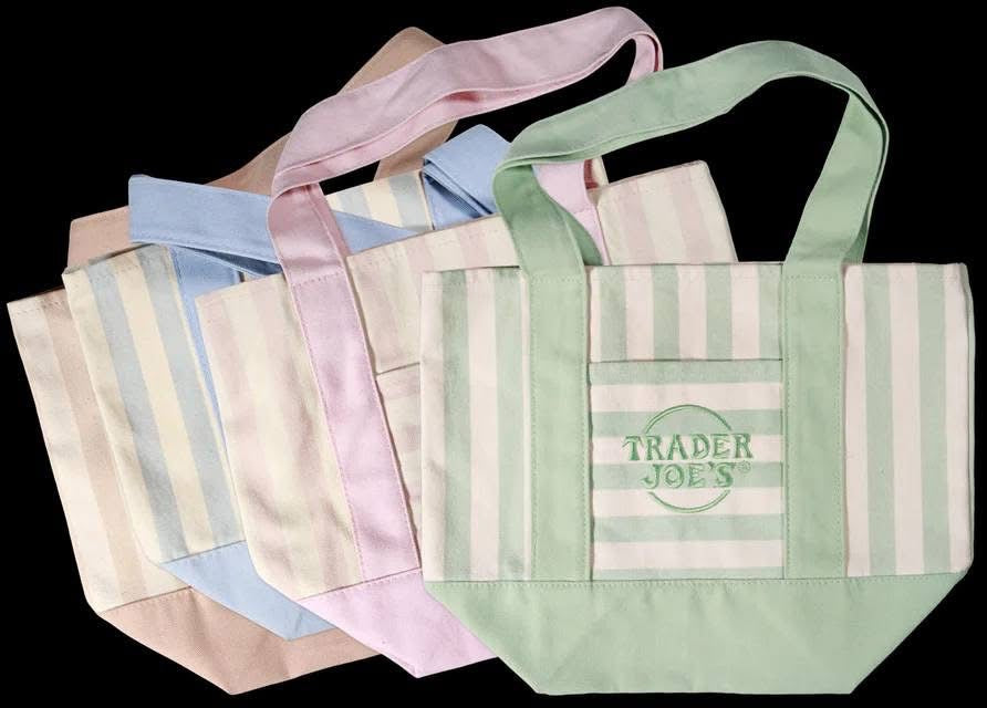 ORIG & IMPORTED NEW Trader Joe’s TJ Canvas Large Small Tote Bag Reusable