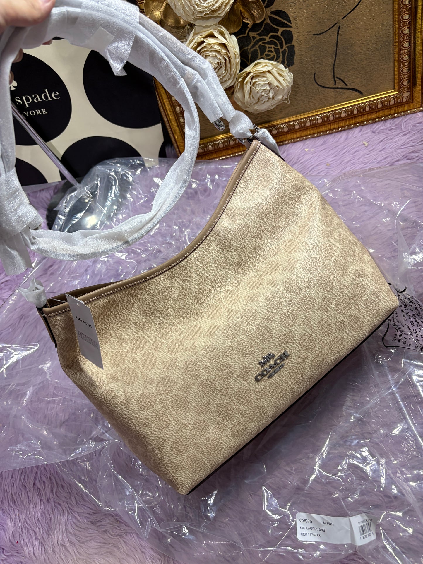 ORIG & IMPORTED CCH Laurel Shoulder Bag In Signature Canvas Sand/Taupe