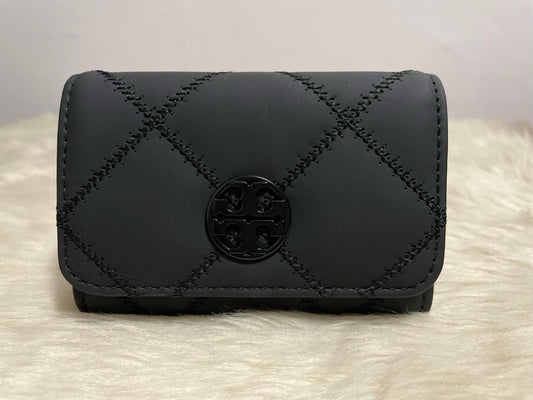 AUTHENTIC/ORIGINAL Tory Burch Willa Matte Card Case Small Black Wallet