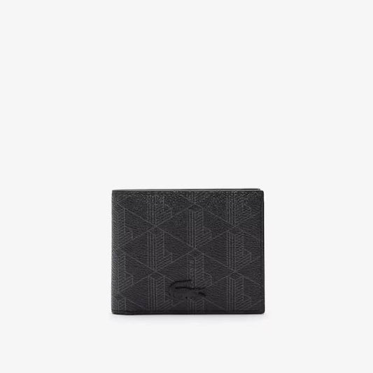 AUTHENTIC/ORIGINAL Lacoste Men's The Blend Small Monogram Canvas Bifold Wallet