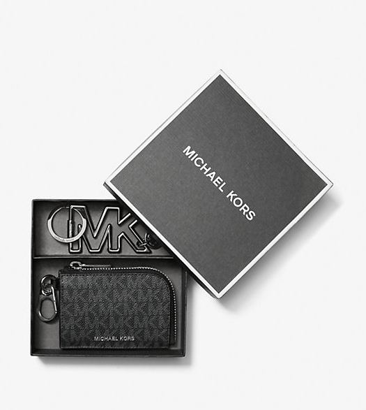 AUTHENTIC/ORIGINAL Michael K0rs MK Logo Men's Wallet and Keychain Gift Set