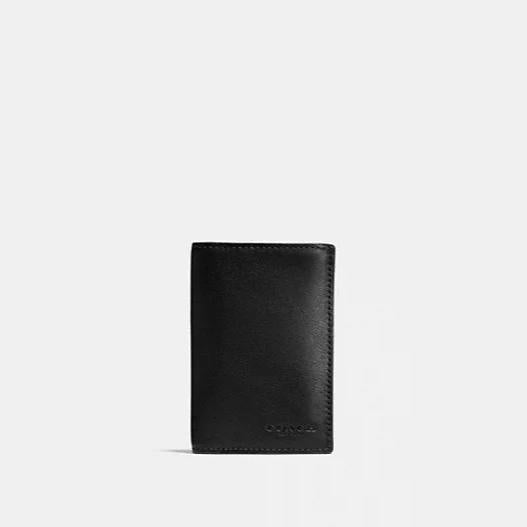 AUTHENTIC/ORIGINAL COACH Retail Bifold Card Case Men’s Wallet Black