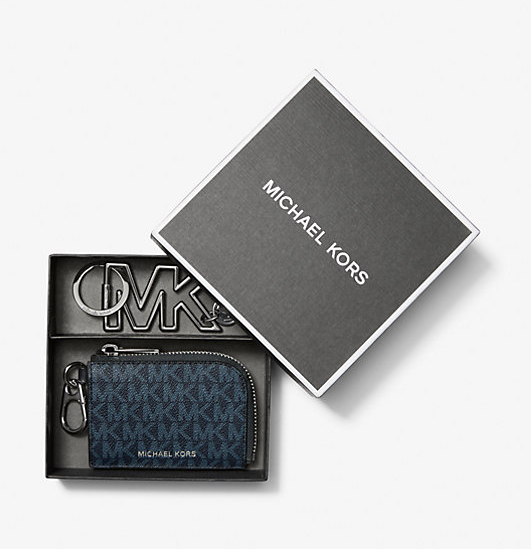 AUTHENTIC/ORIGINAL Michael K0rs MK Logo Men's Wallet and Keychain Gift Set