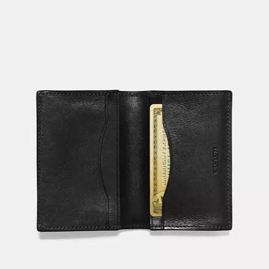 AUTHENTIC/ORIGINAL COACH Retail Bifold Card Case Men’s Wallet Black