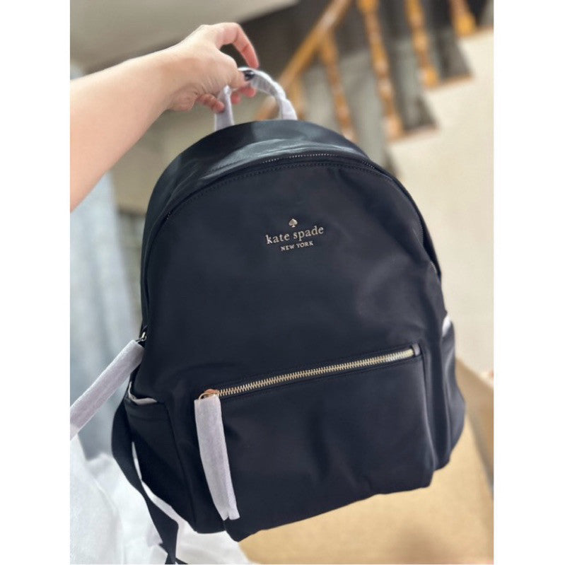AUTHENTIC/ORIGINAL KateSpade Chelsea Medium Backpack Black Nylon Bag