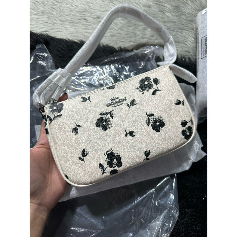 AUTHENTIC/ORIGINAL Coach Nolita 19 With Floral Print White Small Bag