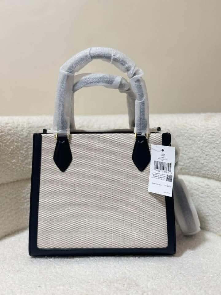 ORIG & IMPORTED KS Ellie Canvas Small Tote Brown/Black Bag