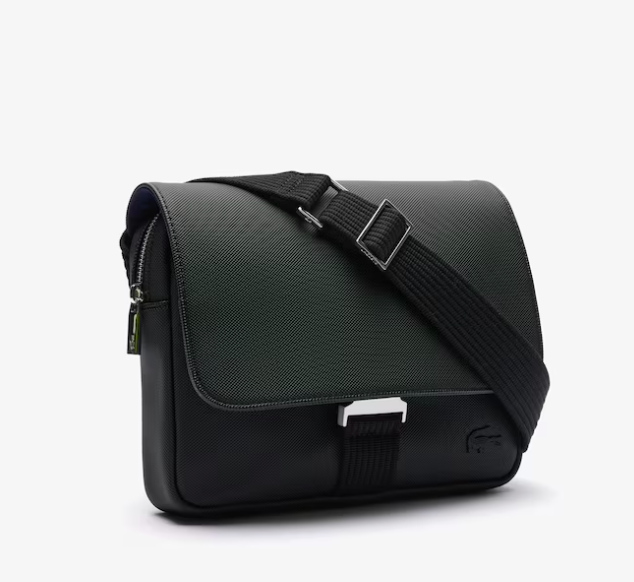 AUTHENTIC/ORIGINAL Lac0st Men's Kome Crossbody Bag Black