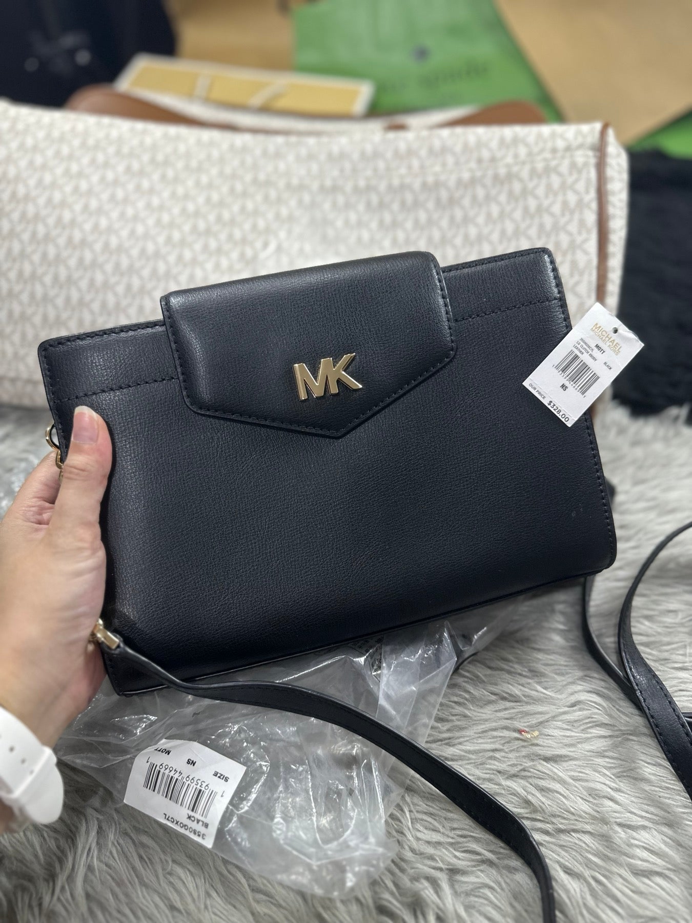 AUTHENTIC/ORIGINAL Preloved MK Mott Large Clutch Crossbody Black Bag