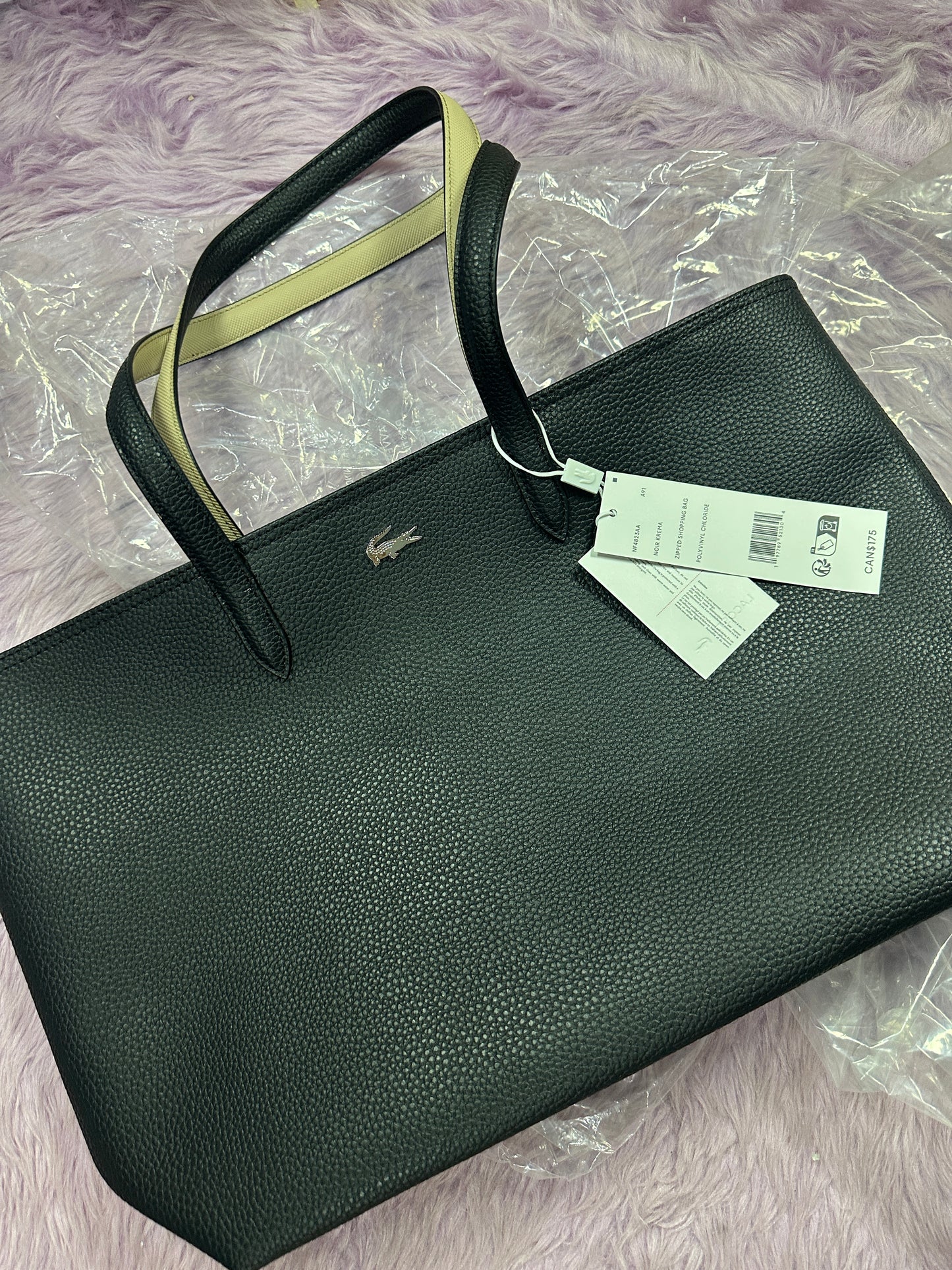 ORIG & IMPORTED LCT Anna Reversible Tote Large Bag with Pouch Brown/Black