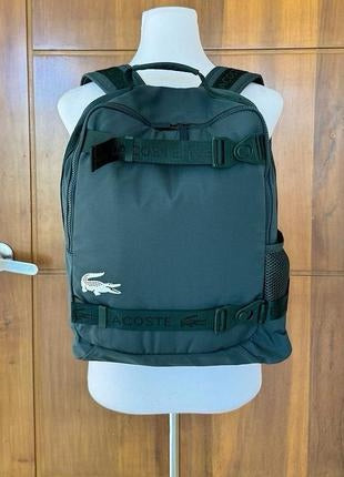 AUTHENTIC/ORIGINAL Preloved Lac0ste Emerald Green Nylon Backpack Bag