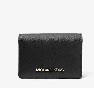 AUTHENTIC/ORIGINAL Michael K0rs MK Jet Set Small Leather Wallet BLACK and BROWN