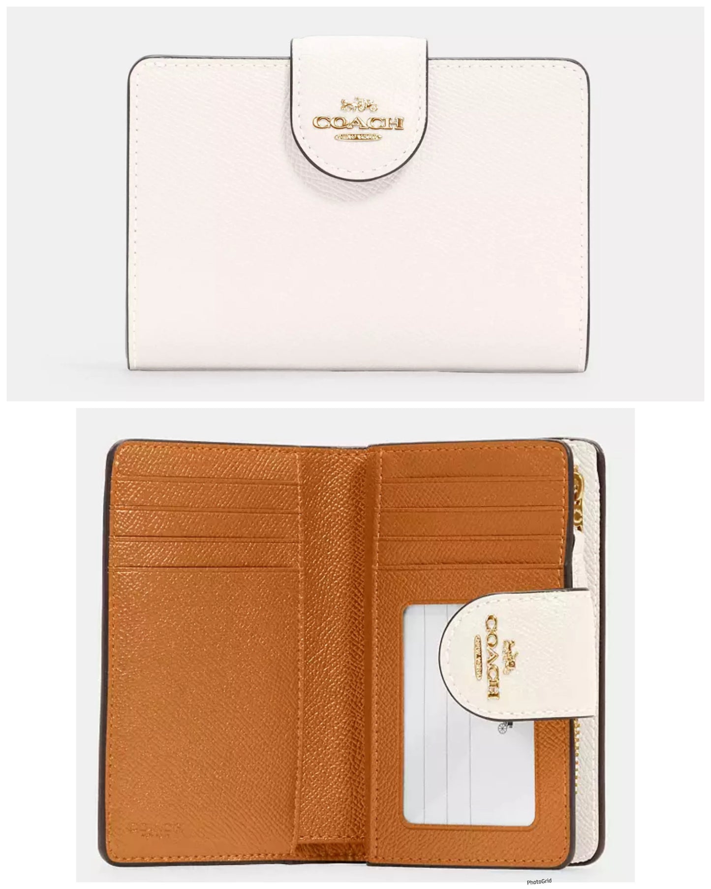 AUTHENTIC/ORIGINAL COACH MEDIUM CORNER ZIP BIFOLD WALLET