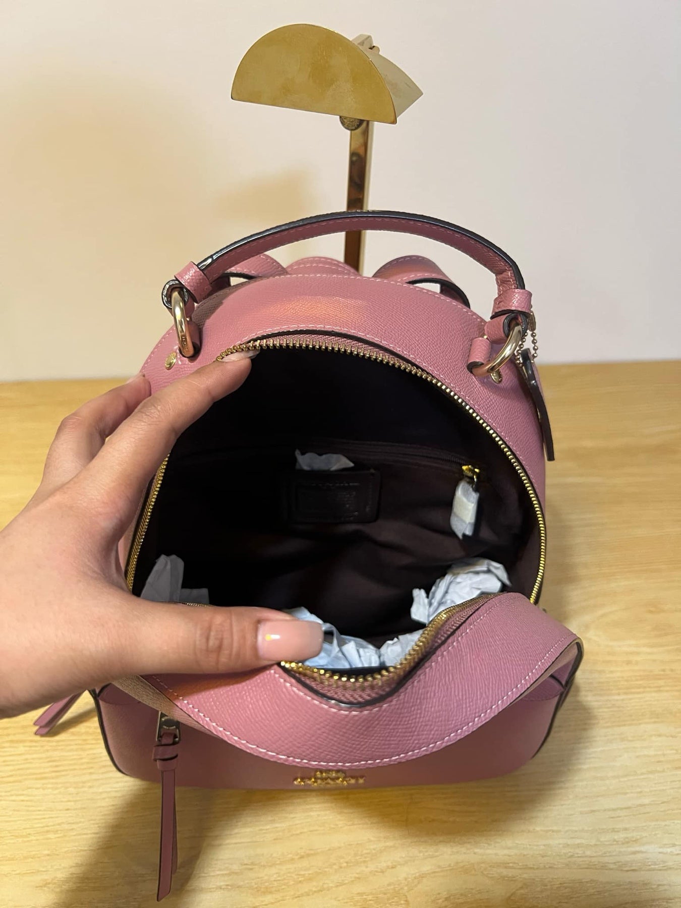 AUTHENTIC/ORIGINAL Preloved Coach Jordyn Backpack pink bag