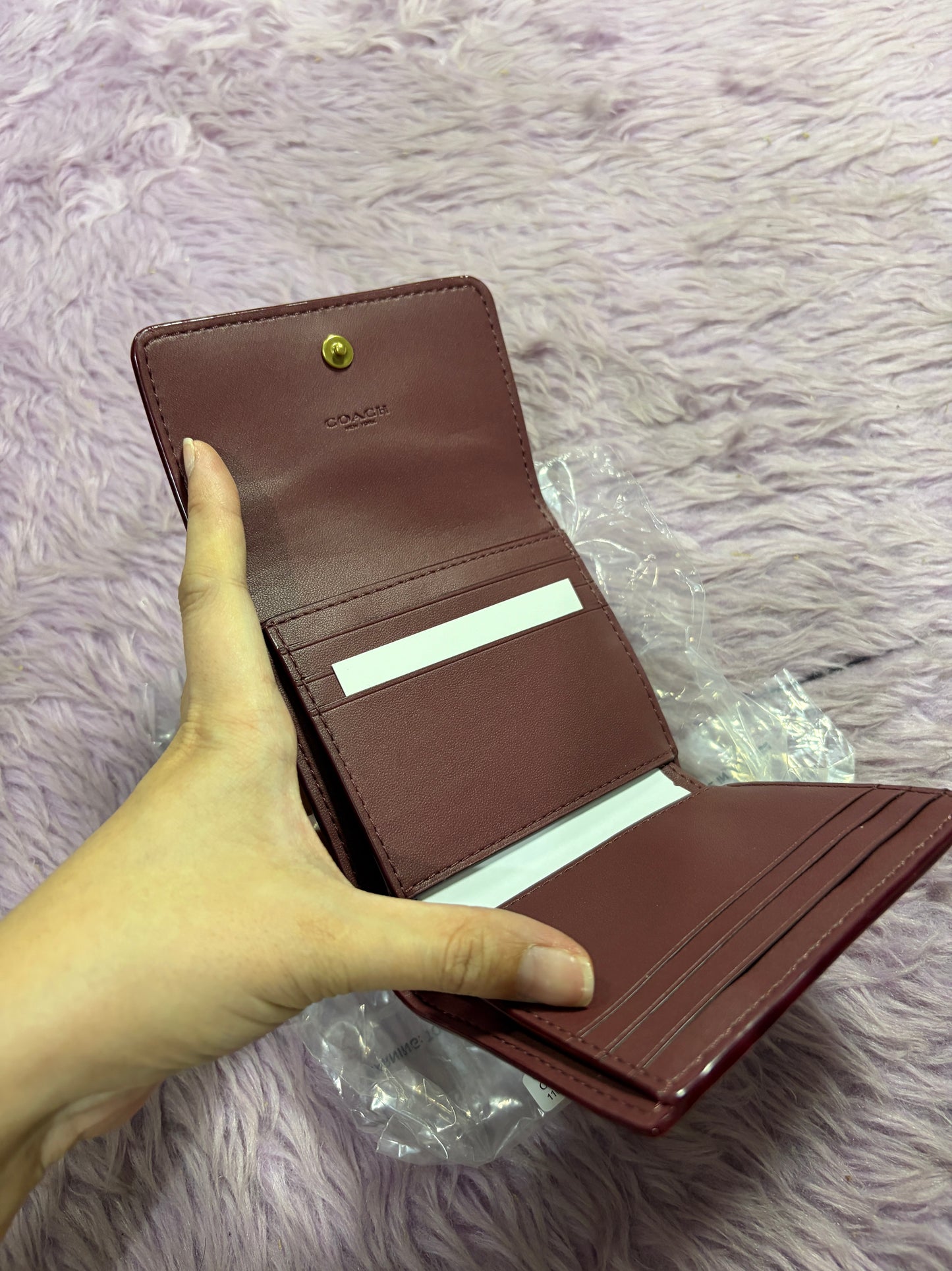 ORIG & IMPORTED CCH Retail Mila Small Flap Trifold Black/Beige/Taupe/Brown Wallet