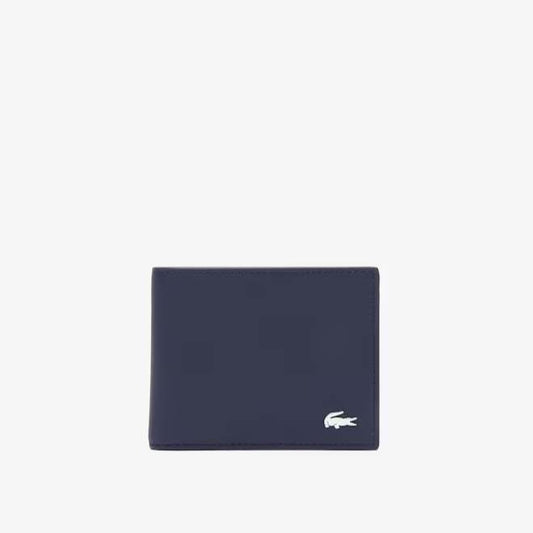 AUTHENTIC/ORIGINAL Lacoste Men's Fitzgerald Leather Billfold Wallet Navy Blue