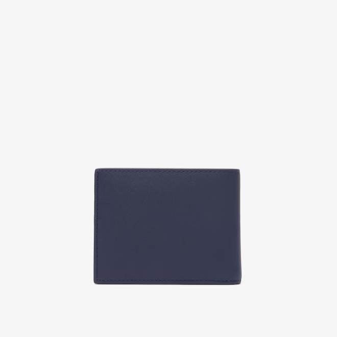 AUTHENTIC/ORIGINAL Lacoste Men's Fitzgerald Leather Billfold Wallet Navy Blue